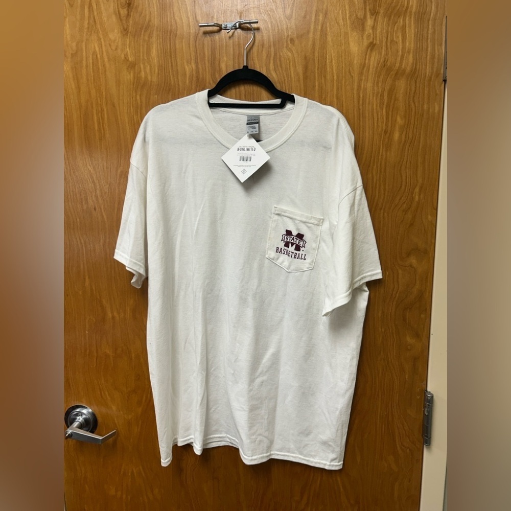 Mississippi State Gildan White Short Sleeve Tee